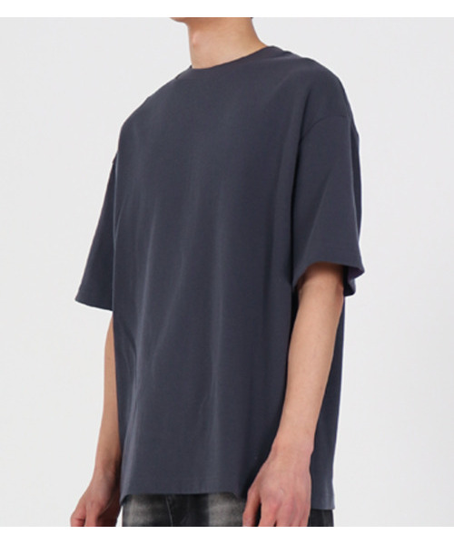 BUTTON SEOUL(ボタンソウル)の「ヒドゥンデュアルレイヤードTシャツ(チャコール)(Tシャツ/カットソー・メンズ・その他・L/XL)」の3枚目の写真