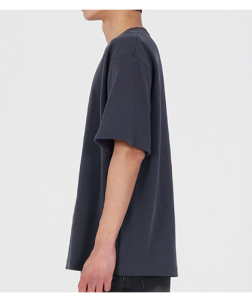 BUTTON SEOUL(ボタンソウル)の「ヒドゥンデュアルレイヤードTシャツ(チャコール)(Tシャツ/カットソー・メンズ・その他・L/XL)」の4枚目の写真