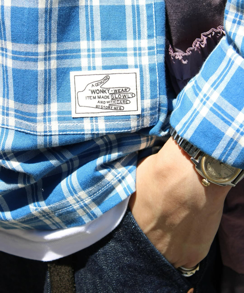 Story mfg.(ストーリーエムエフジー)の「STORY mfg. / ストーリーエムエフジー. WORK SHIRT(シャツ/ブラウス・メンズ・ライトブルー・LARGE/MEDIUM)」の6枚目の写真
