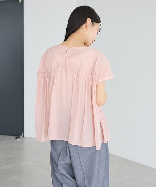 CRAFT STANDARD BOUTIQUE（クラフトスタンダードブティック）の「ヴィンテージボイルギャザーブラウス ◆（シャツ/ブラウス・レディース・ブラック/サックスブルー/レッド/ライトベージュ/ライトピンク・FREE）」の10枚目の写真