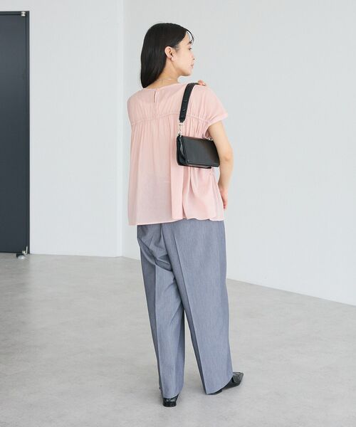 CRAFT STANDARD BOUTIQUE（クラフトスタンダードブティック）の「ヴィンテージボイルギャザーブラウス ◆（シャツ/ブラウス・レディース・ブラック/サックスブルー/レッド/ライトベージュ/ライトピンク・FREE）」の12枚目の写真