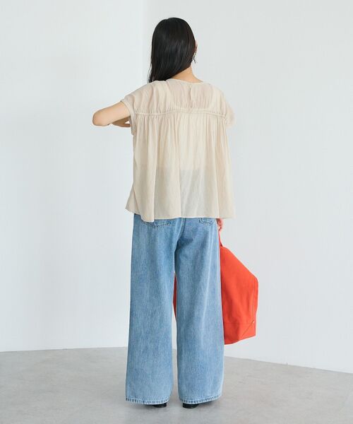 CRAFT STANDARD BOUTIQUE（クラフトスタンダードブティック）の「ヴィンテージボイルギャザーブラウス ◆（シャツ/ブラウス・レディース・ブラック/サックスブルー/レッド/ライトベージュ/ライトピンク・FREE）」の18枚目の写真
