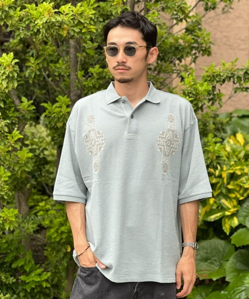 PENDLETON S/S Pique Emb Polo Shirt — поло из пике с вышивкой (Pendleton)