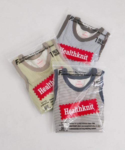 Healthknit(ヘルスニット)の「【Healthknit/ヘルスニット】Tubular Rib Tanktop/カップ付き(タンクトップ・レディース・グリーン系その他/ベージュ系その他2/サックスブルー・FREE)」の4枚目の写真