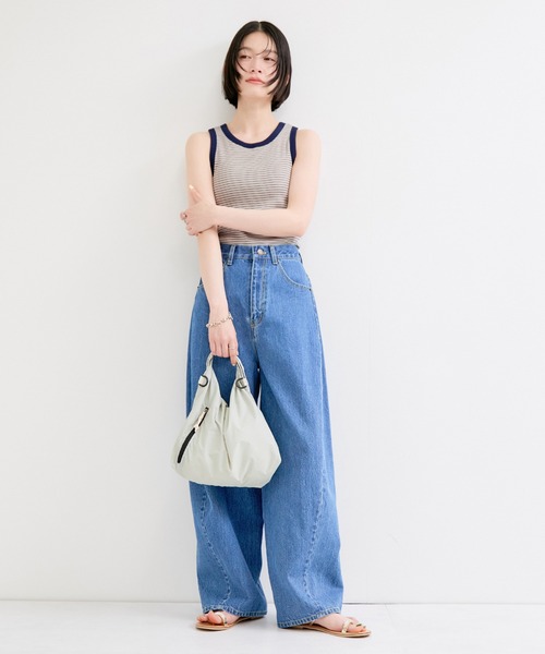 Healthknit/ヘルスニット】Tubular Rib Tanktop/カップ付き（タンク