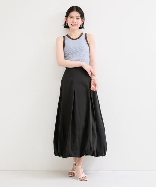 Healthknit(ヘルスニット)の「【Healthknit/ヘルスニット】Tubular Rib Tanktop/カップ付き(タンクトップ・レディース・グリーン系その他/ベージュ系その他2/サックスブルー・FREE)」の7枚目の写真