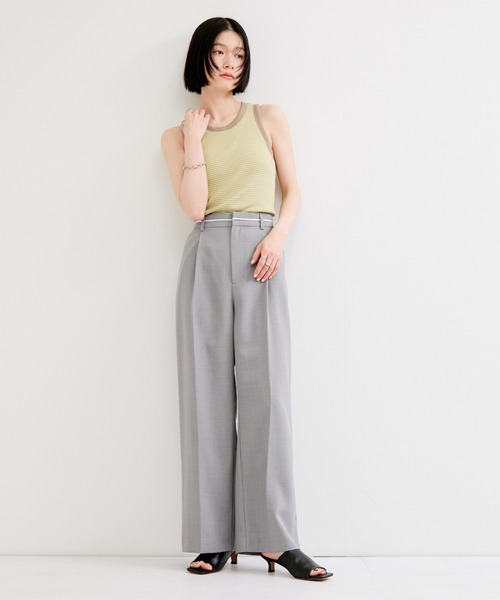 Healthknit(ヘルスニット)の「【Healthknit/ヘルスニット】Tubular Rib Tanktop/カップ付き(タンクトップ・レディース・グリーン系その他/ベージュ系その他2/サックスブルー・FREE)」の10枚目の写真