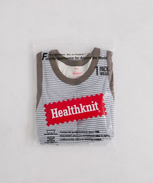 Healthknit(ヘルスニット)の「【Healthknit/ヘルスニット】Tubular Rib Tanktop/カップ付き(タンクトップ・レディース・グリーン系その他/ベージュ系その他2/サックスブルー・FREE)」の14枚目の写真
