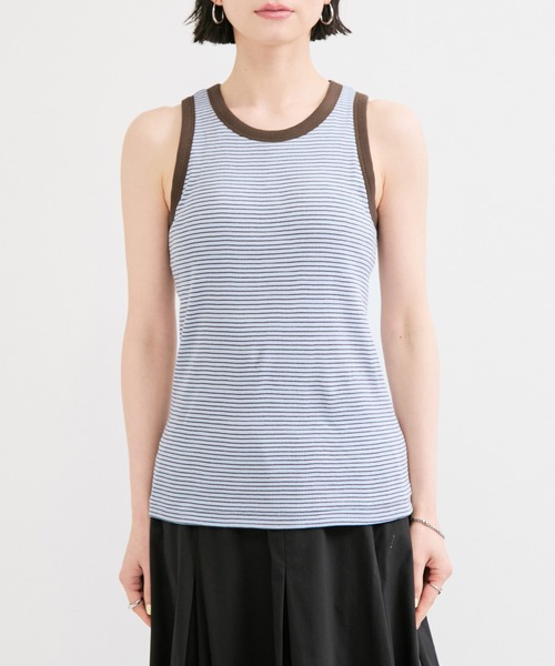 Healthknit(ヘルスニット)の「【Healthknit/ヘルスニット】Tubular Rib Tanktop/カップ付き(タンクトップ・レディース・グリーン系その他/ベージュ系その他2/サックスブルー・FREE)」の15枚目の写真