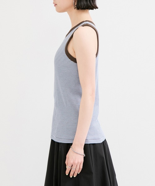 Healthknit/ヘルスニット】Tubular Rib Tanktop/カップ付き（タンク