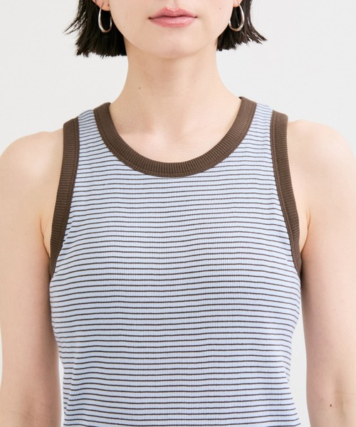 Healthknit/ヘルスニット】Tubular Rib Tanktop/カップ付き（タンク