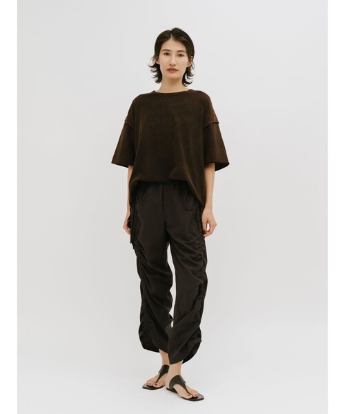 MIDIUMISOLID(ミディウミソリッド)の「MIDIUMISOLID for Ladies ドローストリングパンツ(その他パンツ・レディース・ライトグレー/ブラック/ネイビー・FREE)」の3枚目の写真