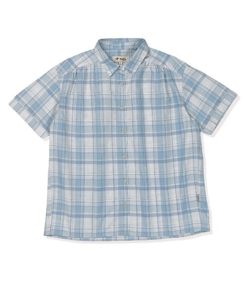 Foxfire（フォックスファイヤー）の「ブリージーシャツＳ／Ｓ（シャツ/ブラウス・レディース・ライトブルー/オフホワイト・L/M）」の2枚目の写真