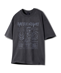 バトルナイトグラフィックピグメント半袖Tシャツ2カラーGT-388