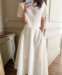 U ネック フレアスカート セットアップ