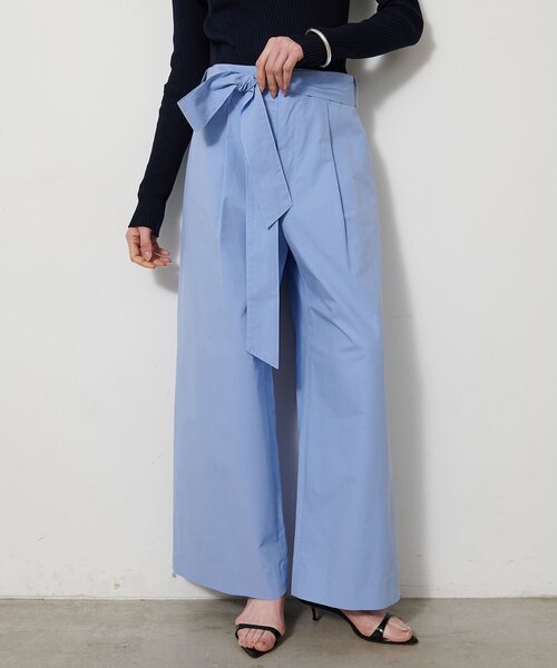 Whim Gazette（ウィムガゼット）の「コットンタイプライターパンツ（その他パンツ・レディース・ブラック/サックスブルー/バーガンディー・36/38）」の2枚目の写真