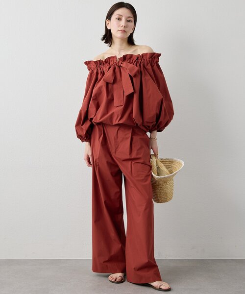 Whim Gazette（ウィムガゼット）の「コットンタイプライターパンツ（その他パンツ・レディース・ブラック/サックスブルー/バーガンディー・36/38）」の17枚目の写真