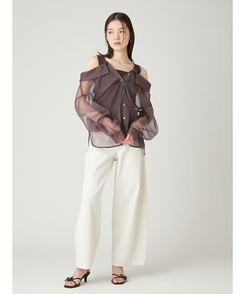 FRAY I.D(フレイアイディー)の「【00サイズあり】バレルフォルムデニムパンツ(デニムパンツ・レディース・ブラック/ライトブルー/オフホワイト・0/1/00)」の14枚目の写真