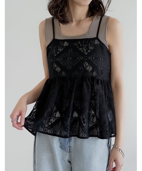セール】[2026 SUMMER COLLECTION]ストレッチブロックレース