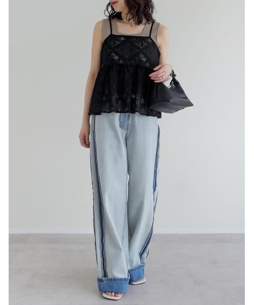 セール】[2026 SUMMER COLLECTION]ストレッチブロックレース