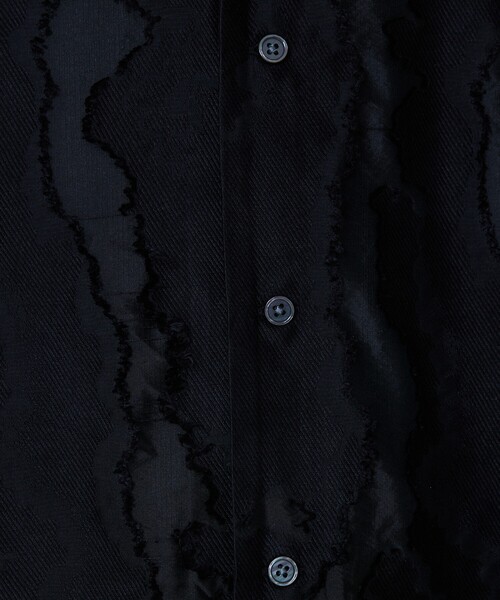 5351 POUR LES HOMMES（ゴーサンゴーイチプールオム）の「カットジャカード オープンカラーシャツ（シャツ/ブラウス・メンズ・ブラック/グレー・44/46/48/50）」の10枚目の写真