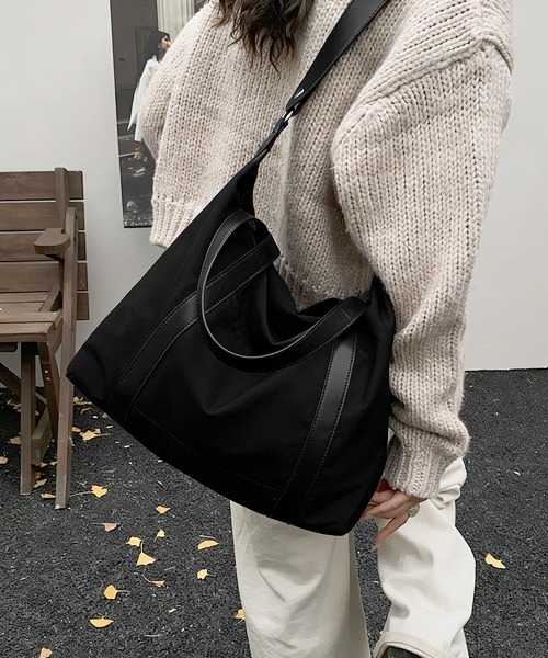 Miniministore(ミニミニストア)の「ボストンバッグ レザー切り替えショルダー(ボストンバッグ・レディース・ブラック/ベージュ/カーキ・FREE)」の16枚目の写真