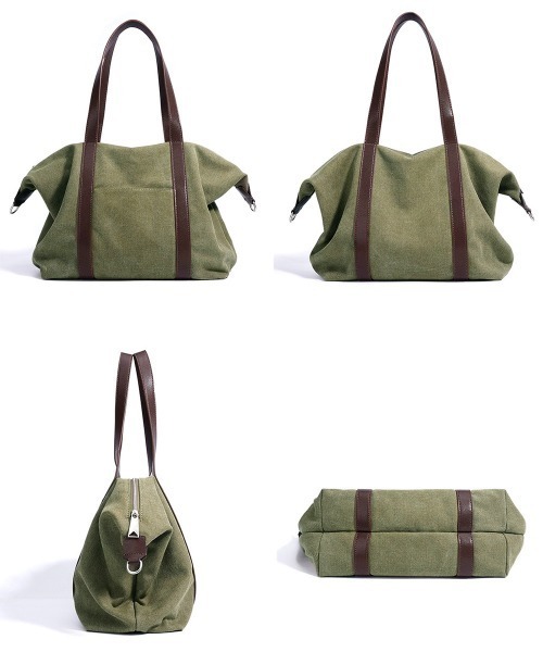 Miniministore(ミニミニストア)の「ボストンバッグ レザー切り替えショルダー(ボストンバッグ・レディース・ブラック/ベージュ/カーキ・FREE)」の5枚目の写真