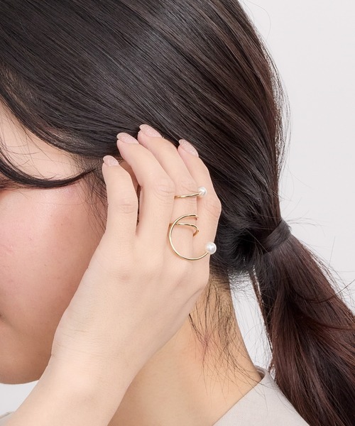 Heartdance(ハートダンス)の「SOU RING パール付きリング(リング・レディース・シルバー/ゴールド・FREE)」の6枚目の写真
