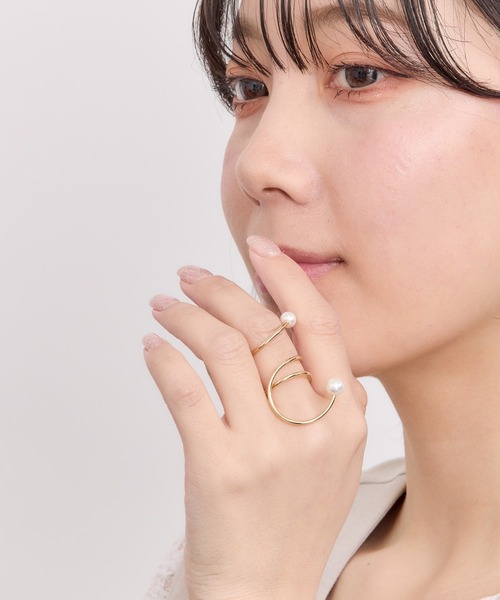 Heartdance(ハートダンス)の「SOU RING パール付きリング(リング・レディース・シルバー/ゴールド・FREE)」の5枚目の写真
