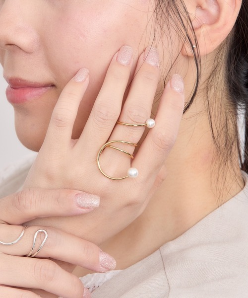 Heartdance(ハートダンス)の「SOU RING パール付きリング(リング・レディース・シルバー/ゴールド・FREE)」の4枚目の写真