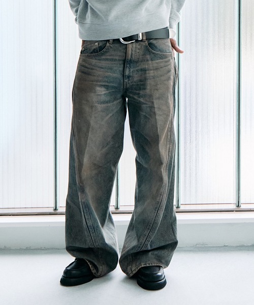 3D TWISTED WIDE LEG JEANS(デニムパンツ)|NVRFRGT(ネヴァーフォー 3D TWISTED WIDE LEG JEANS(デニムパンツ)|NVRFRGT(ネヴァーフォー