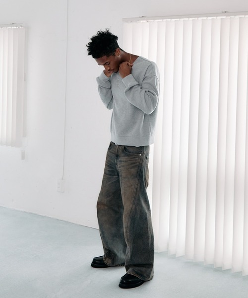 NVRFRGT(ネヴァーフォーゲット)の「3D TWISTED WIDE LEG JEANS(デニムパンツ・メンズ・インディゴブルー/ブラック・3/2/1)」の21枚目の写真