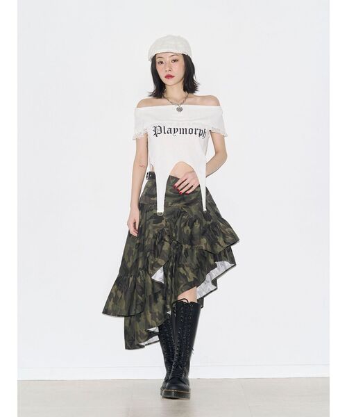 jouetie(ジュエティ)の「オフショルガータートップス(Tシャツ/カットソー・レディース・ブラック/ピンク/オフホワイト・FREE)」の13枚目の写真