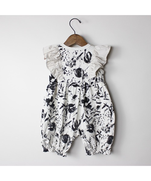 maarook(マルーク)の「モノトーンフラワーPT天竺babyロンパース(ロンパース・キッズ・ブラック・70cm/80cm)」の7枚目の写真