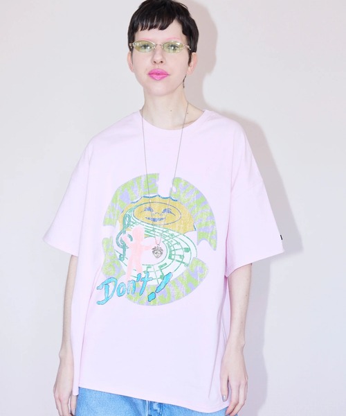 Little sunny bite（リトルサニーバイト）の「littlesunnybite/リトルサニーバイト/logo big tee（Tシャツ/カットソー・レディース・ブラック/ピンク/ホワイト・M/S）」の2枚目の写真