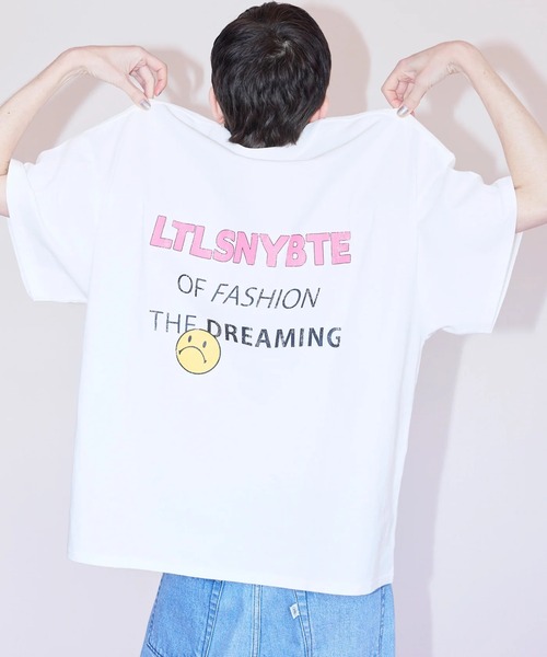 Little sunny bite（リトルサニーバイト）の「littlesunnybite/リトルサニーバイト/logo big tee（Tシャツ/カットソー・レディース・ブラック/ピンク/ホワイト・M/S）」の7枚目の写真