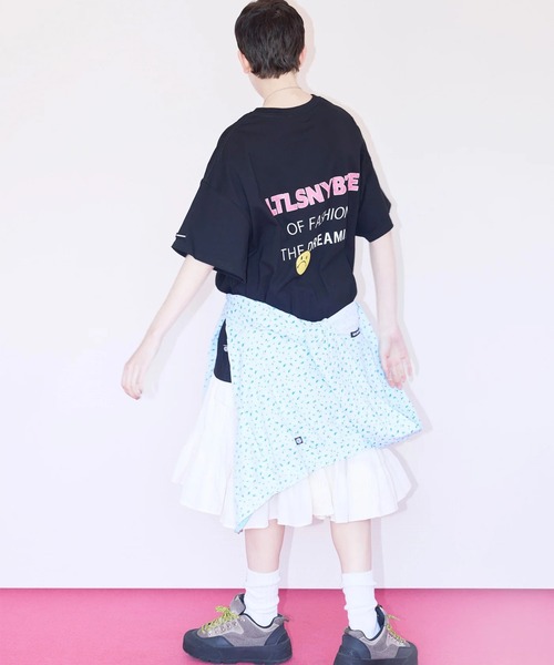 Little sunny bite（リトルサニーバイト）の「littlesunnybite/リトルサニーバイト/logo big tee（Tシャツ/カットソー・レディース・ブラック/ピンク/ホワイト・M/S）」の9枚目の写真