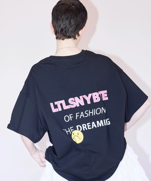 Little sunny bite（リトルサニーバイト）の「littlesunnybite/リトルサニーバイト/logo big tee（Tシャツ/カットソー・レディース・ブラック/ピンク/ホワイト・M/S）」の10枚目の写真
