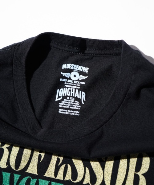 THRIFTY LOOK(スリフティールック)の「THRIFTY LOOK スリフティルック / "PROFESSORLONGHAIR" JAZZ TEE(Tシャツ/カットソー・メンズ・ブラック/ブラック系1・MEDIUM/X-LARGE/LARGE)」の4枚目の写真