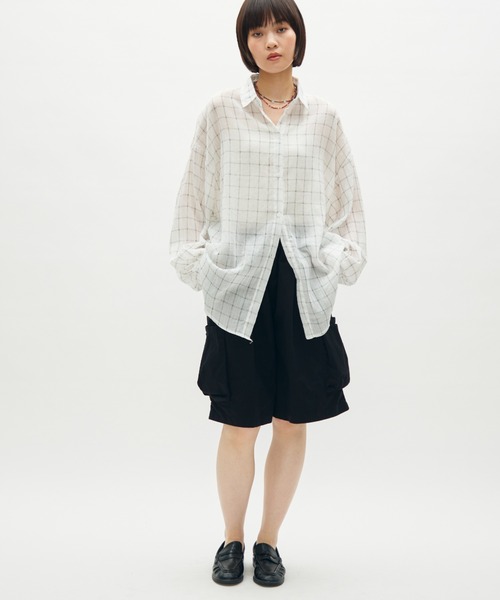 full/fill.(フルフィル)の「side pocket half pants / サイドポケットハーフパンツ(その他パンツ・レディース・アイボリー/ブラック・FREE)」の8枚目の写真