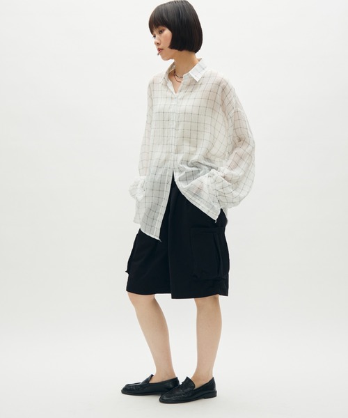 full/fill.(フルフィル)の「side pocket half pants / サイドポケットハーフパンツ(その他パンツ・レディース・アイボリー/ブラック・FREE)」の11枚目の写真