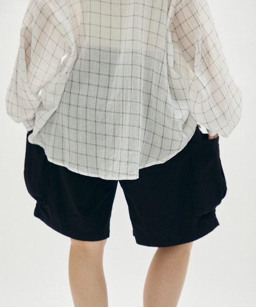 full/fill.(フルフィル)の「side pocket half pants / サイドポケットハーフパンツ(その他パンツ・レディース・アイボリー/ブラック・FREE)」の5枚目の写真