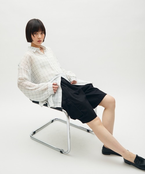 full/fill.(フルフィル)の「side pocket half pants / サイドポケットハーフパンツ(その他パンツ・レディース・アイボリー/ブラック・FREE)」の12枚目の写真