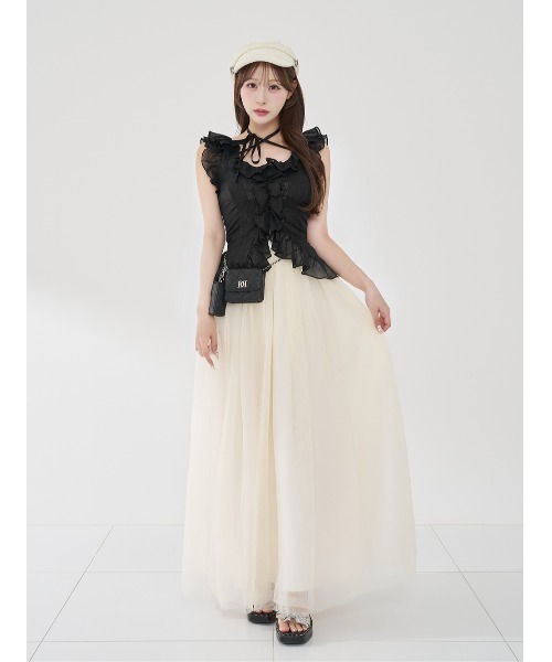 Darich(ダーリッチ)の「シアーラメシフォンフリルトップス(その他トップス・レディース・ブラック/ミント/サックスブルー/ピンク/アイボリー・FREE)」の21枚目の写真
