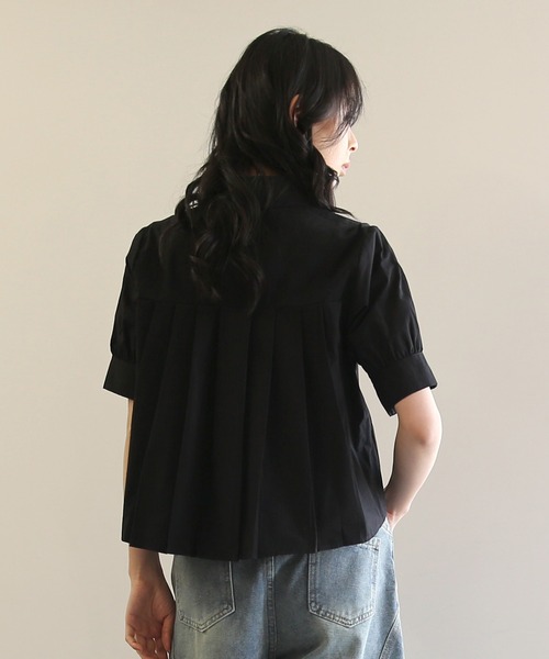 No one knows（ノーワンノーズ）の「ZOZO限定 後ろタックショートシャツ（シャツ/ブラウス・レディース・ホワイト/ブラック・FREE）」の16枚目の写真