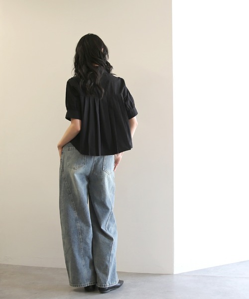 No one knows（ノーワンノーズ）の「ZOZO限定 後ろタックショートシャツ（シャツ/ブラウス・レディース・ホワイト/ブラック・FREE）」の17枚目の写真