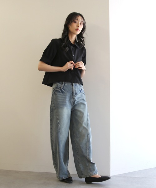 No one knows（ノーワンノーズ）の「ZOZO限定 後ろタックショートシャツ（シャツ/ブラウス・レディース・ホワイト/ブラック・FREE）」の21枚目の写真