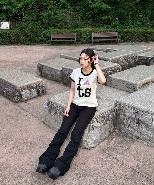 Miseki SEOUL（ミセキソウル）の「Two line layered folding pants BLACK（その他パンツ・レディース・その他・1/2/3）」の2枚目の写真