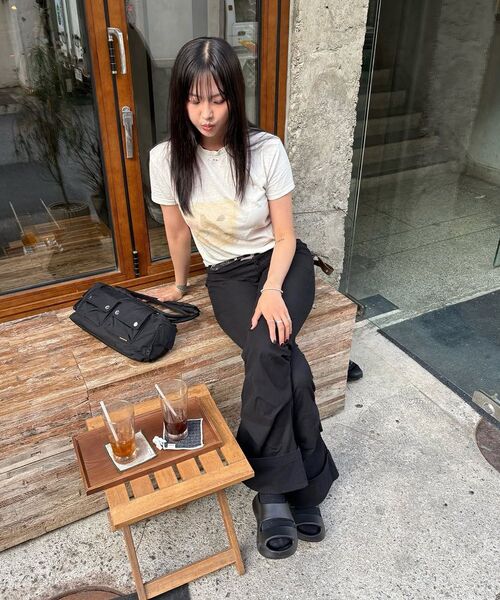 Miseki SEOUL（ミセキソウル）の「Two line layered folding pants BLACK（その他パンツ・レディース・その他・1/2/3）」の4枚目の写真