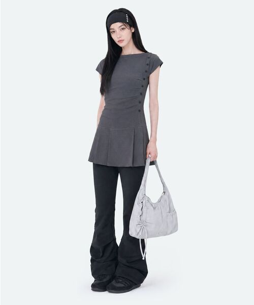 Miseki SEOUL（ミセキソウル）の「Two line layered folding pants BLACK（その他パンツ・レディース・その他・1/2/3）」の5枚目の写真